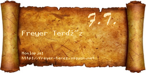 Freyer Teréz névjegykártya